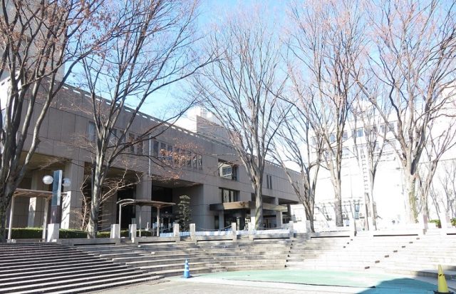 さいたま市役所前の水遊び場